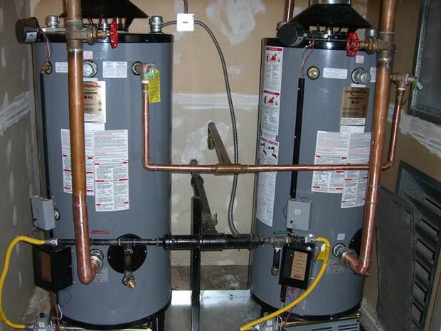 two water heaters